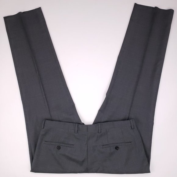 Hugo Boss Flat Front Gray Pants 32x29 Mens Sharp1 - Picture 3 of 8